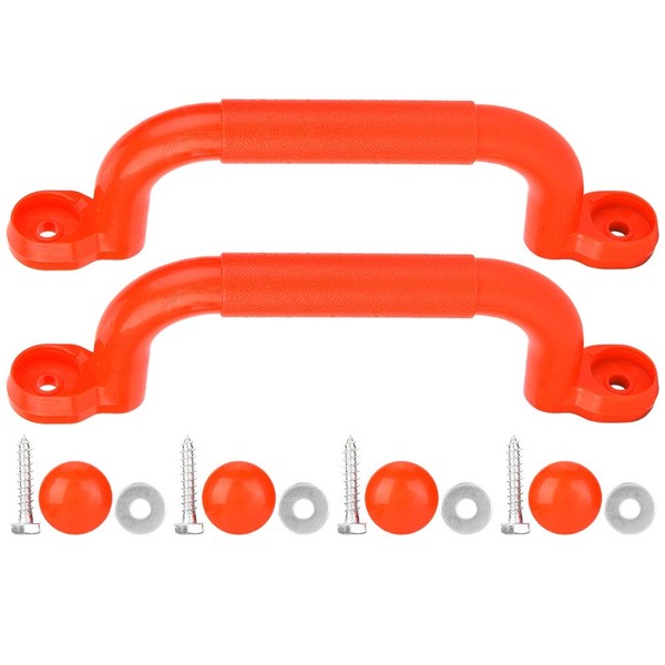 Playground Handle Climbing Hold Plastic Children Playground Safe Comfortable Non-Slip Load Capacity Handle Swing Goods Accessories (Red)
