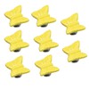 Annakideya Pack of 8 Yellow Butterfly Shaped Ceramic Drawer knobs