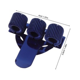 BUGUUYO 3pcs Stainless Steel Pen Holders for Nurses Clip Attachments for Notebooks Uniforms Organizes Medical Tools Personal Items Red Dark Blue
