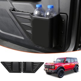 Front Door Storage Pockets Box Cup Holder,Door Side Organizer Box Fit 2021 2022 2023 Bronco 2/4-Door, Interior Storage Expansion Organizer Box（2PCS