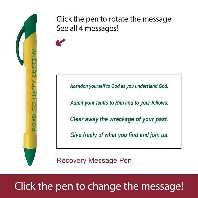 Greeting Pen Recovery Pens- Fellowship/12 Step Recovery/Vision For You Trio