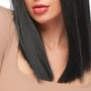 Women Long Straight Hair Full Wig Black Synthetic Wig With