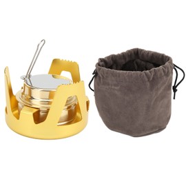 Portable Outdoor Picnic Stove Mini Spirit Burner for Outdoor Camping Hiking BackpackingGold