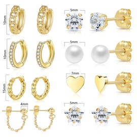 Thonoko Gold Hoop Earrings Set, Copper