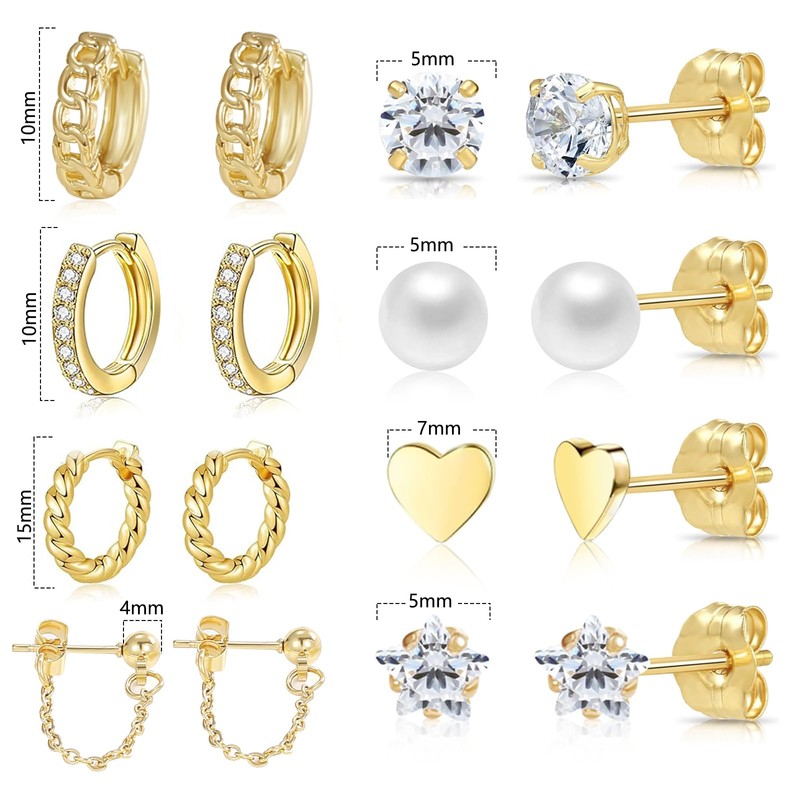 Thonoko Gold Hoop Earrings Set, Copper