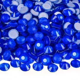 Blinginbox Flatback Rhinestones for Nails, 1440pcs Neon Gems Non-hotfix Rhinestone Glass Crystals Rhinestones for Nail Crafts Clothes Tumblers Face Makeup, Blue Neon, SS10