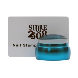 Store2508 Clear Wide Jelly Aluminium Body Nail Stamper with 3.5 Cm Stamp Head (Blue)
