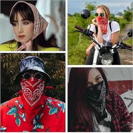 Kiran Fashion Bandana HEadband Scarf headscarf Unisex Men Woman Plain Solid Colour, Cotton Bandana Head Neck Wrist Handwrap (Black)