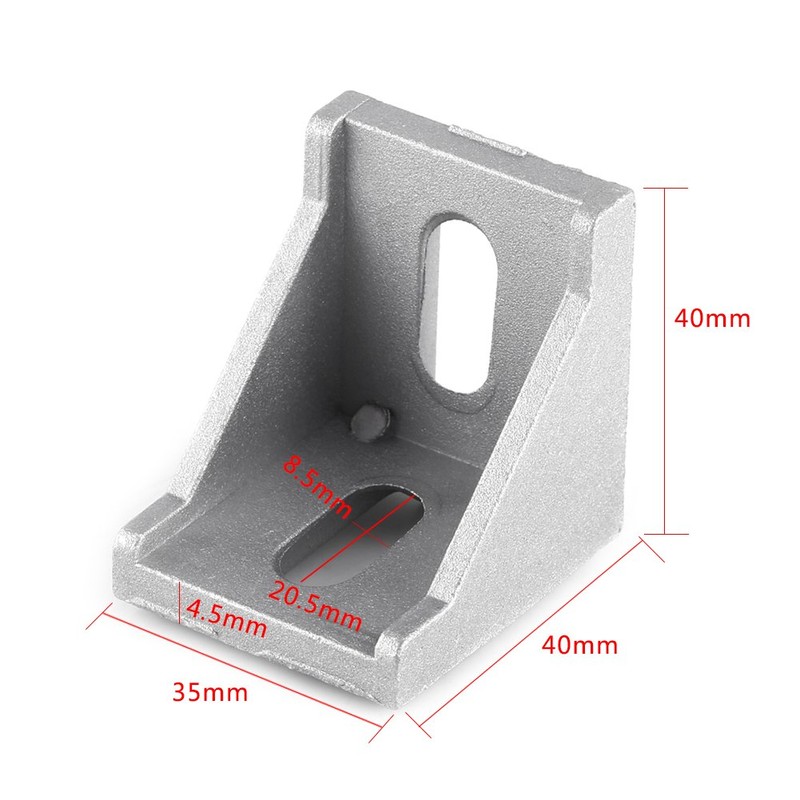 5pcs 4040 Aluminum Alloy Corner Bracket, L Shape Right Angle