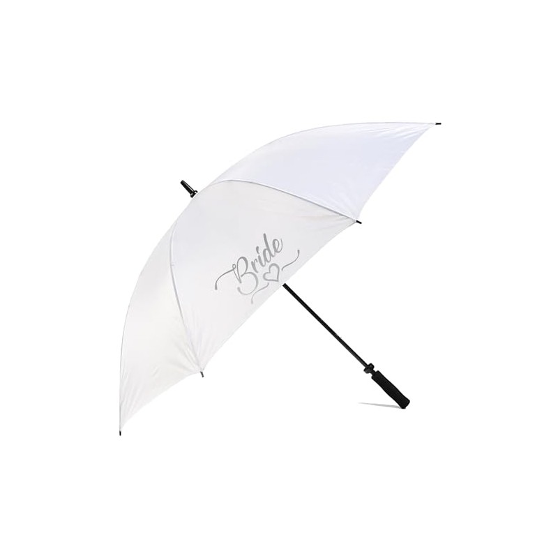 Cadogan Gifts Bride with Heart Design White Wedding Umbrella Parasol