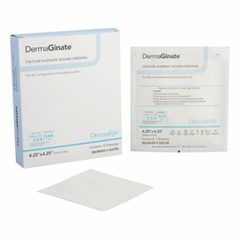 DermaRite's DermaGinate, Calcium Alginate Wound Care Dressing - Sterile, Highly Absorbent, Gels on Moisture Contact - 4 in. x 5 in., 10 Count