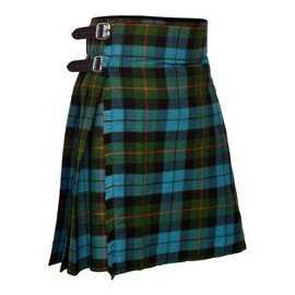Allsafe Traders Men's 5 Yard Scottish Tartan Kilt, Highland Wedding Kilt (Gunn Ancient, 34''-36'' Belly Button)