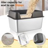 Stainless Steel Cat Litter Box with Lid, Extra Large Metal