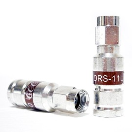 2 Pieces PCT-TRS-11MG Compression RG11 Connector Torque Retaining Continuous Ground Standard through Quad-Shield All Brass Coaxial Fitting 21mm Stroke Length