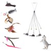 Hanging Interactive Cat Toy with 6 Piece Replaceable Toys Bouncing