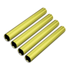 XMWangzi Aluminum Track Field Relay Batons, Race Equipments for Running Race Team, Suitable for Outdoor Sports Practice Athlete, Corrosion Resistant High Strength Smooth Surface (4Pcs Golden)