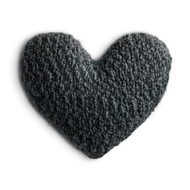 DEMDACO Charcoal Grey Giving Heart 11 x 10 Plush Polyester Throw Pillow