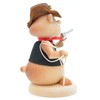 Kuhnert - Hamster Smoker Figurine Solid Wood Turned 13 cm