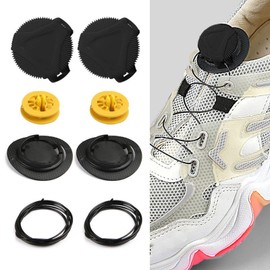 Pongnas 4 Set Elastic No Tie Shoelaces, Anti Slip Steel Wires Easy Slip On Sports Shoes Sneakers, Twist to Tighten, for HassleShoe Wearing