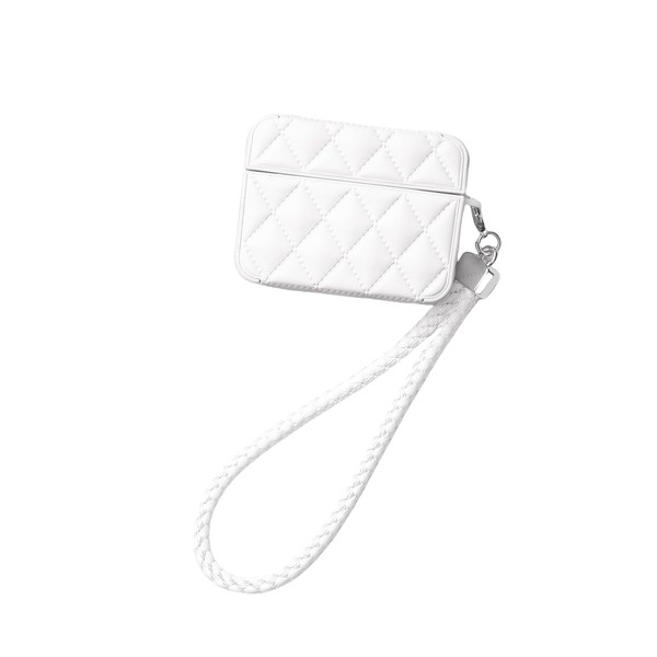 Earphone Case for AirPods 4, Elegant Classical Diamond PU Leather