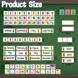 89pcs Classroom Monthly Calendar Pocket Chart Cards for Classroom Homeschool Needs