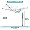 JS HANGER Umbrella Drying Rack Outdoor, Rotary Retractable Dryer Adjustable