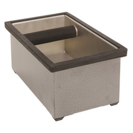 Rattleware Stainless Steel Knock Box – Heavy-Duty Espresso Puck Disposal Bin with Welded Rubber Bar – Perfect for Coffee Bar Accessories, Cafe, Restaurant, or Home Use (9.25" x 5.5" x 4")
