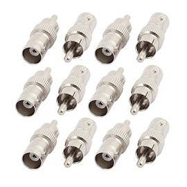 Aexit 12Pcs (Electronic security) BNC Female Jack to RCA Male F/M RF Coaxial Cable (23ry160qf234) Adapter Connectors