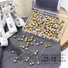 YJRUNFU 200pcs Ball Pins Decorative Thumb Tacks Round Steel Strong