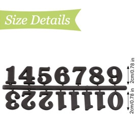 UFURMATE DIY Clock Number, Plastic Arabic Number DIY Digital Clock Numbers Black Silver Gold DIY Digital Clock Numbers Replacement Parts