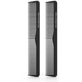 Rosila 2 Pack Carbon Comb Anti-Static, Shatterproof and Odourless. Professional Hairdressing and Barber Comb Men and Women Hair Comb 18 cm