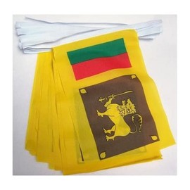AZ FLAG Sri Lanka 6 meters BUNTING Flag 20 flags 9'' x 6'' - Sri Lankan STRING flags 15 x 21 cm