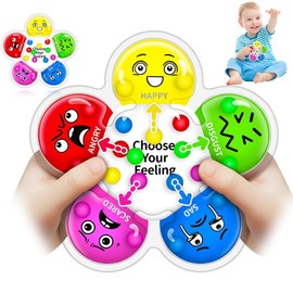 ZcrPrn Colour Sorting Toys for Toddlers,Toddler Toys,Flower Shape Colour Sorting Toys with Emoticons for Toddlers to Educate and Improve Learning Focus Color Discrimination Ability