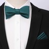 HISDERN Bow tie for men, bow tie with pocket square,