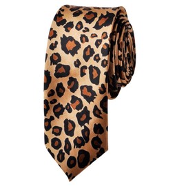 TOPTIE Leopard Print Tie Unisex Necktie Skinny Ties for Business Wedding 2 Inch