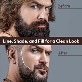 RED Pro GROOMANE Barber Line Up Pencil – Retractable Hairline & Beard Outline Pencil for Edge Ups, Eyebrow Mapping & Mustache Shaping, Waterproof & Sweatproof, Men Grooming (White, 1 Count)