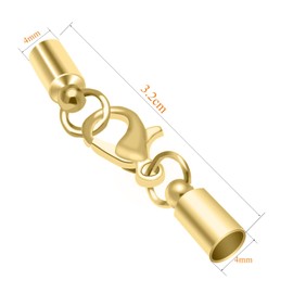 YFLeomry Clasps for Bracelets Pack of 20 Chain Clasps Stainless Steel 32 mm Bracelet Clasps Clasp Gold Chain Lobster Clasps for DIY Jewellery Clasps Necklaces Bracelet