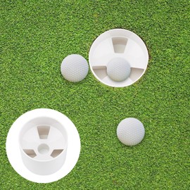 KVMORZE Golf Hole Cup, Golf Putting Cup for Outdoor Golf Training, ABS Plastic Golf Accessories for Backyard Practice Putting Green, 4 Inch Depth, 6 PCS