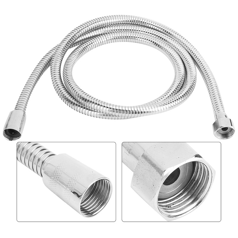 1.5m G1/2in Thread Stainless Steel Shower Hose Household Bathroom Showering