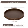 Hanobe Decorative Tray Round Serving: Faux Leather Coffee Table Trays