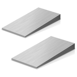 2 PCS Flange Wedge 4 x 2 Inch Beveled Washers Right Angle Wedges Steel Silvery Spreading Triangle Wedges Metal Shims Tool Sets Underpinning Wedges Tapered Wedges for Lathe Welding Machine Equipment