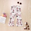 GLIGLITTR Toddler Baby Girl Bell Bottom Outfit Set Western Cowgirls