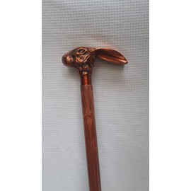 Wooden Walking Cane for Women and Men | Beautiful Rabbit Antique Head Walking Stick - Barley Twist Wood Cane