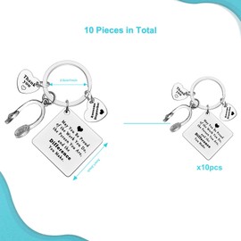 Xiahuyu Xiahuyu 10 Pcs Dispatcher Gifts EMT Emergency Dispatcher Keychain 911 Dispatcher Appreciation Gifts 911 Operator Gift Thank You Gifts for Dispatcher Birthday Christmas Leaving Retirement Gift