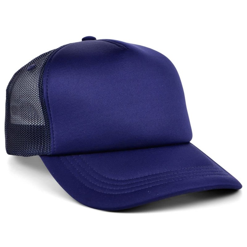 Lids Blank Basic Foam Trucker Gorra ajustable a presión, Azul/Azul,