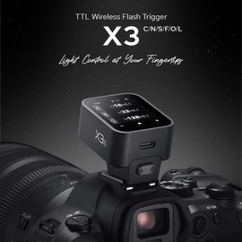 Godox X3-O X3O TTL Wireless Flash Trigger, Large OLED Touchscreen, TCM Conversion, 32 Channels 16 Groups Compatible with Olympus Panasonic Cameras