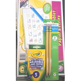 Bundle Of - 2- Writing Tablets / 2- Beginners Pencils / 1- 5 Pack Crayons *New*