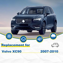 HRSNO 24"+22" Windshield Wipers With 15" Rear Wiper Blade Sets Automotive Replacement for Volvo XC90 2007-2010,Easy For Installation (Pack of 3)