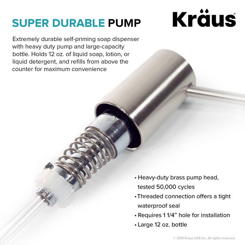KRAUS Kitchen Soap and Lotion Dispenser in Chrome, KSD-41CH