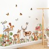 decalmile Woodland Animals Wall Decals Deer Fox Mushroom Butterfly Wall